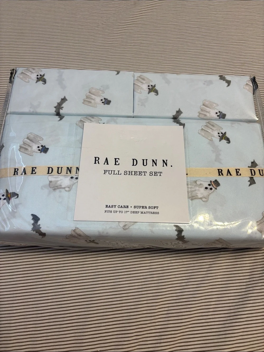 Rae Dunn Halloween Ghosts Sheet Set Full Size